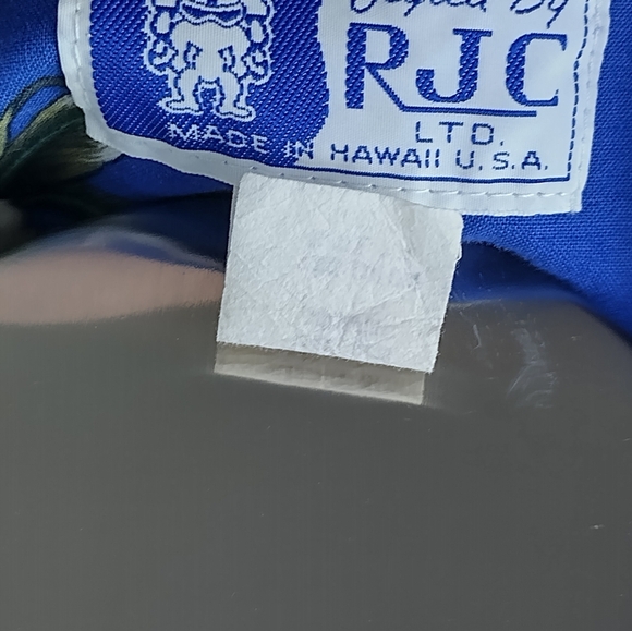 Vintage RJC Hawaiian Parrot Shirt Aloha Tropical Birds Tiki Island Flowers Sz LG - Picture 9 of 14